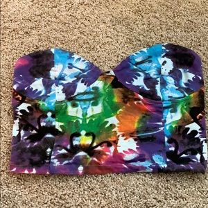 Tie Dye Crop Tube Top